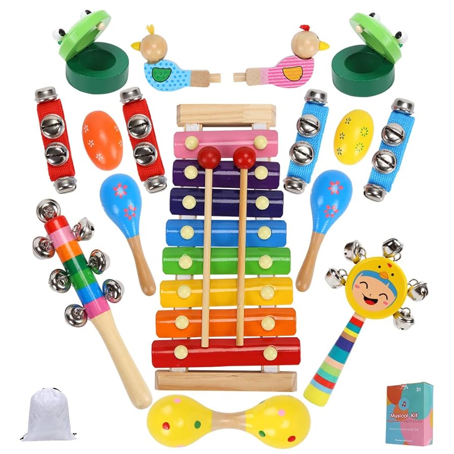 Amazon | 子供用木製パーカッション楽器 幼児 楽器おもちゃ